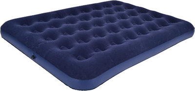Double Flocked Camping Airbed - Durable, Comfortable, and Easy to Inflate Blue