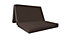 Double Folding Z Bed, Tri - Folding Futon Mattress, Travel Camping Bed With Protective Travel Cover, Chocolate Brown