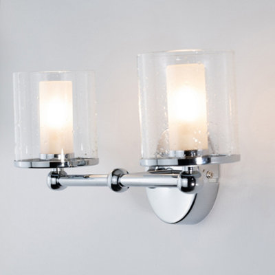 Double bathroom deals wall light