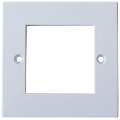 Double Gang EURO Module Modular Wall Face Plate Frame Cable Tidy Custom 25x50mm