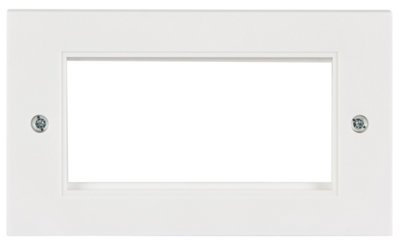 Double Gang Wall Plate Face Plate Frame for 4 Modules