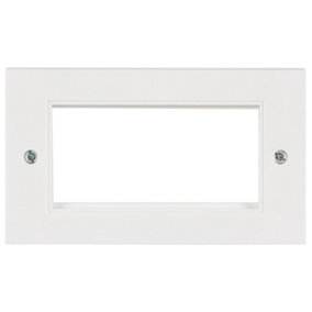 Double Gang Wall Plate Face Plate Frame for 4 Modules