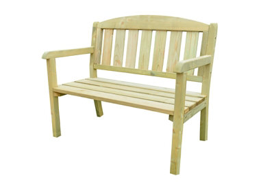 Double Garden Bench - Wood - L110 x W63 x H97 cm - Green