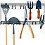 Double Garden Tool Rack - Wall Mounted Tool Holder with 11 Hooks for Shed or Garage - Measures W66.5 x H30.5cm
