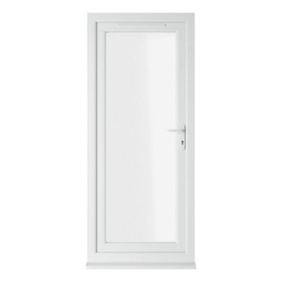 Double glazed Door Full Glass Left hand White Clear Glazed 920 x 2090mm