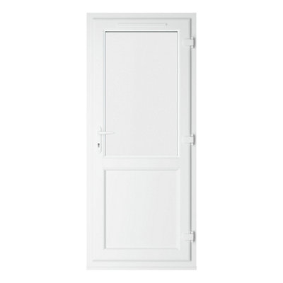 Double glazed Door Half Glass Half panel Left hand White Clear Glazed 920 x 2090mm