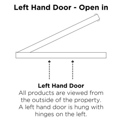 Double glazed Door Half Glass Half panel Left hand White Clear Glazed 920 x 2090mm