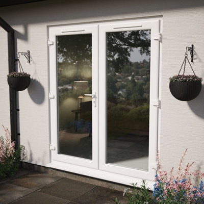 Double glazed French Door Left hand master White Clear Glazed 1790 x 2090mm