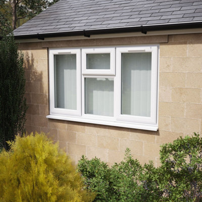 Double glazed Window LH & RH Side Hung & Top Centre White Clear Glazed 1770 x 1040mm