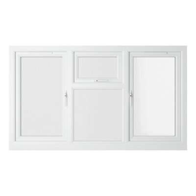 Double glazed Window LH & RH Side Hung & Top Centre White Clear Glazed 1770 x 965mm 10 Year Guarantee with Free Delivery
