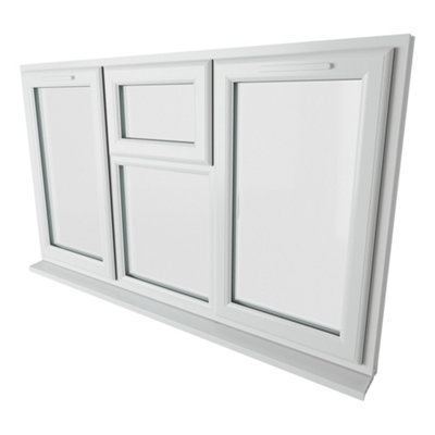 Double glazed Window LH & RH Side Hung & Top Centre White Clear Glazed 1770 x 965mm 10 Year Guarantee with Free Delivery