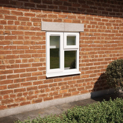 Double glazed Window LH Side Hung and Top Opener White Clear Glazed 905 x 965mm