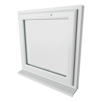 Double glazed Window Top Hung Opener White Clear Glazed 820 x 820mm 10 Year Guarantee with Free Delivery