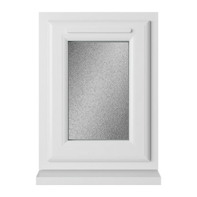 Double glazed Window Top Hung Opener White Obscure Glazed 440 x 610mm 10 Year Guarantee with Free Delivery
