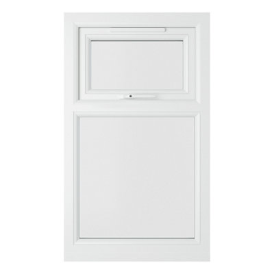 Double glazed Window Top Hung Over Fixed Light White Clear Glazed 610 x 1040mm 10 Year Guarantee with Free Delivery