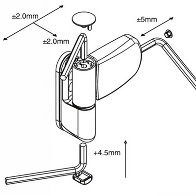 Double Glazing UPVC Door Flag Hinge Adjustable Avocet MT3D - 3