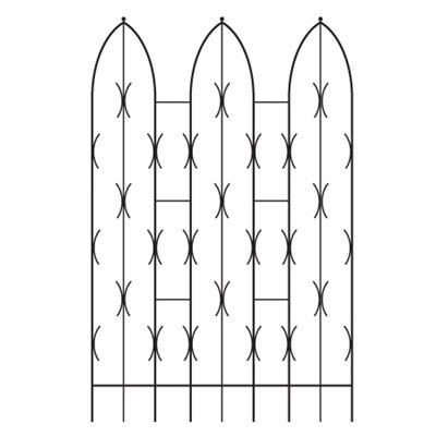 Double Gothic Screen Bare Metal/Ready to Rust - Steel - L2 x W58 x H180 cm