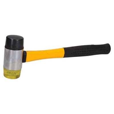 Neilsen 45mm Double Face Rubber Hammer – Fibreglass Shaft With Grip Handle, DIY