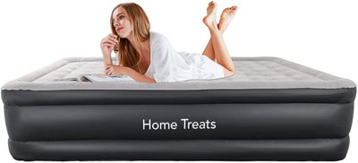 Double Inflatable Air Bed With Built In Pump Quick Inflate Camping Mattress  | Diy At B&Q
