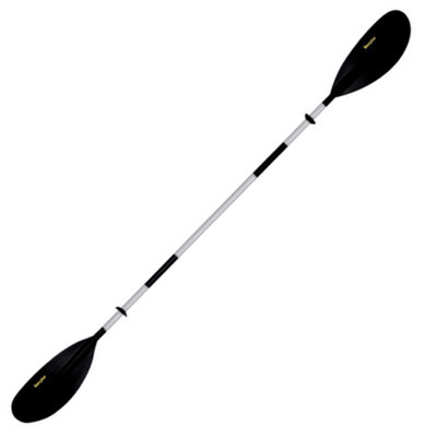 Double Kayak Paddle 230 cm, 2 Piece Aluminium Shaft, Reinforced Blades