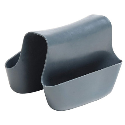 Double Kitchen Sink Tidy - Grey Flexible Cloth, Sponge, Scouring Pad ...