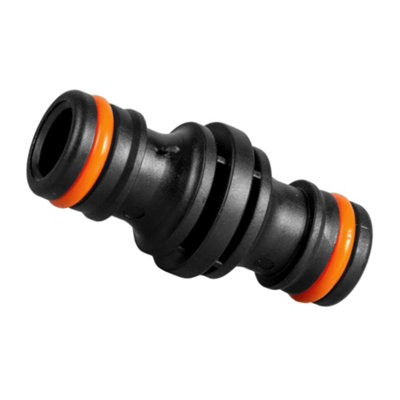 Double Male Hose Connector Coupler Extender Joiner - Leak-Proof & Durable - Compatible with Hozelock, Gardena (Black x 1 Pc)