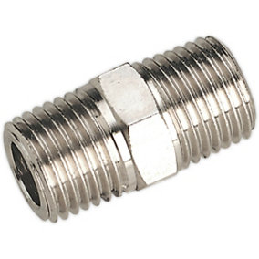 Double Male Union - 1/4" BSPT to 1/4" BSPT - Male to Male Air Tool Fitting
