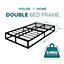 Double Metal Platform Bed Frame Square Tube