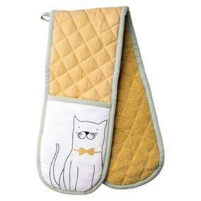 Double Oven Glove Mitt Cat Playful Pets English Tableware Co.