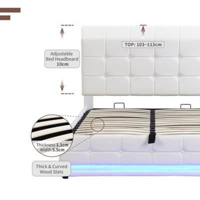 Upholstered Bed With Hydraulic Storage System And Drawer - On Sale - Bed Bath & Beyond - 40234369