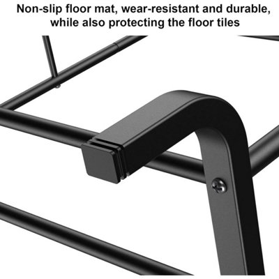 Double Rail - No Wheels, With Hooks Heavy Duty Double Clothes Rail ...