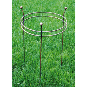 Double Ring Frame (Small) (Pack of 2) - Steel - L33 x W33 x H63.5 cm - Bare Metal/Ready to Rust