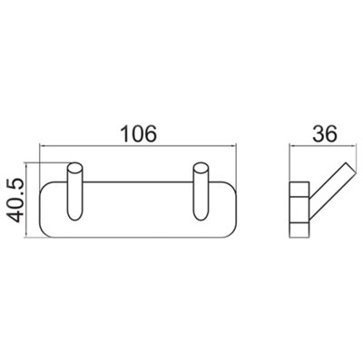 Double Robe Hooks Chrome Towel Wall Mounted Coat Hanger Bathroom kitchen Bedroom