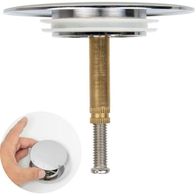 Double seal bathtub plug 72 mm height adjustable universal bathtub plug ...