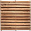 Double Sided Cedar Slatted Panel - Horizontal - 600mm Wide x 600mm High