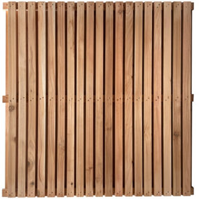 Double Sided Cedar Slatted Panel - Vertical - 1200mm Wide x 1200mm High