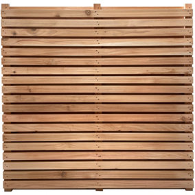 Double Sided Larch Slatted Panel - Horizontal - 2100mm Wide x 2100mm High