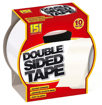 3pk Clear Double Sided Tape Heavy Duty 10M x 48mm, Double Sided
