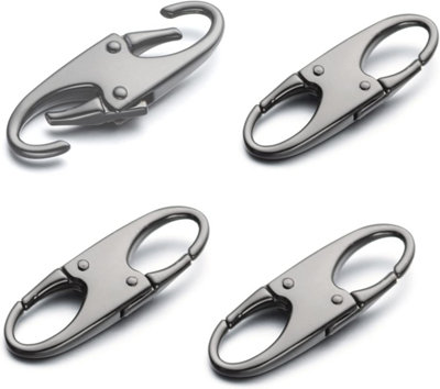 Double small carabiner clips Anti deterrent Secure fastening Zipper ...