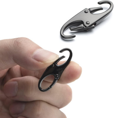 Double small carabiner clips Anti deterrent Secure fastening Zipper ...