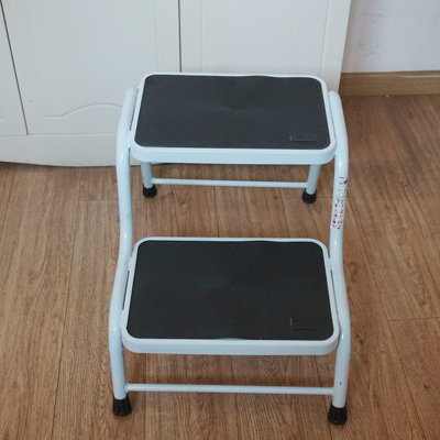 Double Step Caravan Stool Steel Non Slip Mat Door Ladder Van Motorhome Camper - 3