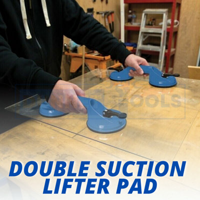 Double Suction Lifter Pad For Glass Window Mirror Metal Dent Puller 70 kg