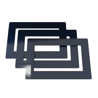 Double Switch / Socket Surround - Dark Blue - 3 pack