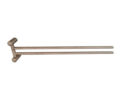 Double Towel Holder Brush Chrome Finish