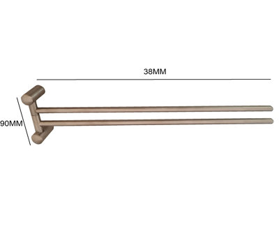 Double Towel Holder Brush Chrome Finish