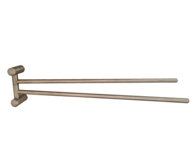 Double Towel Holder Brush Chrome Finish - 3