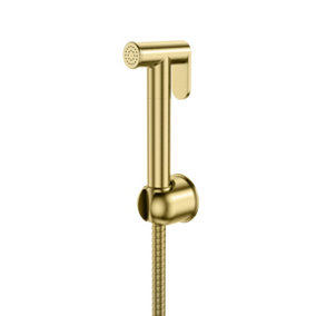 Douche Handset, Flexi and Holder Brushed Brass