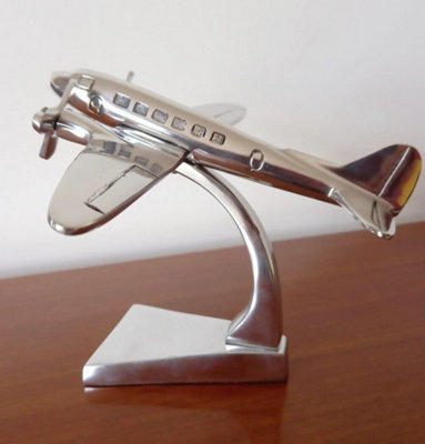 Douglas DC3 Aeroplane Ornament Aluminium Plane Sculpture Gift - 3