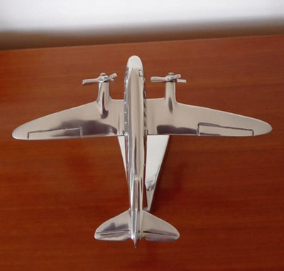 Douglas DC3 Aeroplane Ornament Aluminium Plane Sculpture Gift - 5