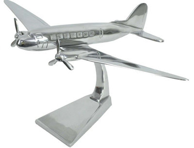 Douglas DC3 Aeroplane Ornament Aluminium Plane Sculpture Gift - 6